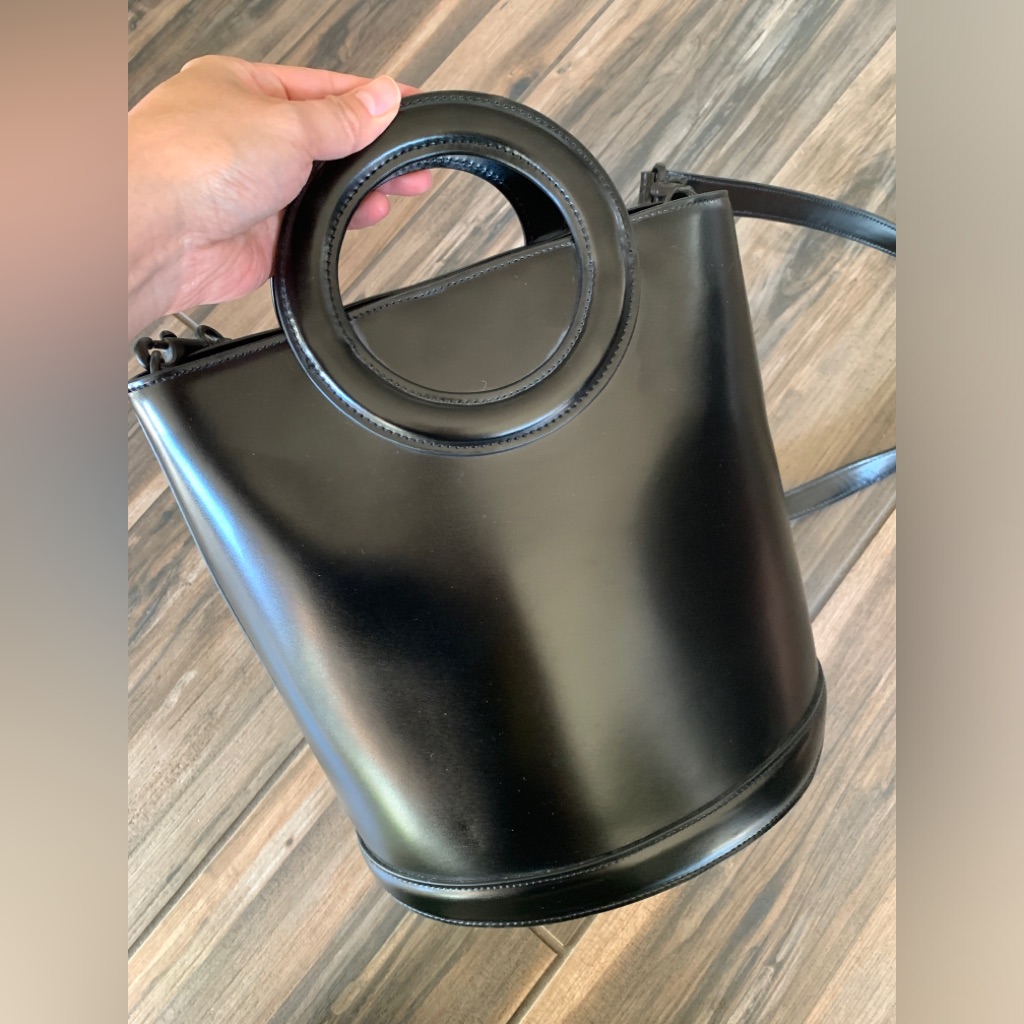Opening Ceremony Round Handle Bucket Bag Black